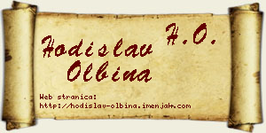 Hodislav Olbina vizit kartica